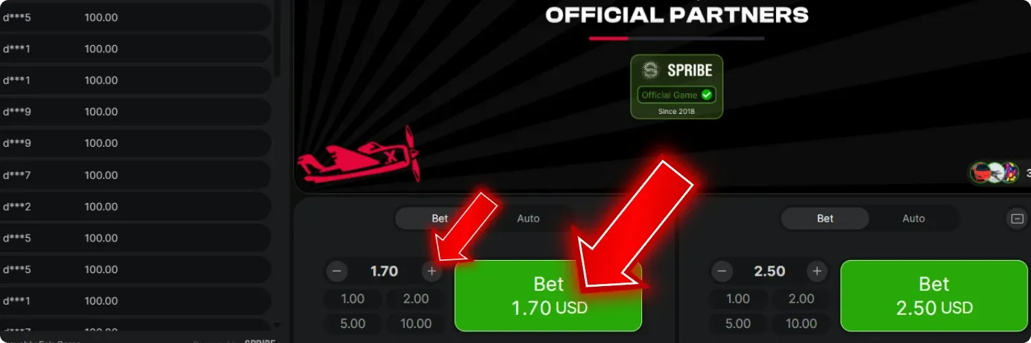 Select your bet
