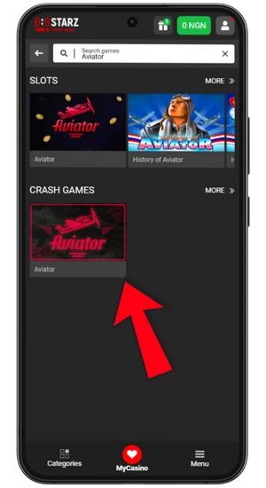 Find Aviator game