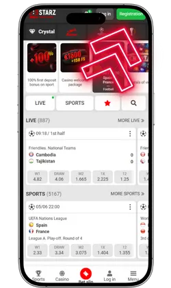 Open the app and log in or create a new account to start playing